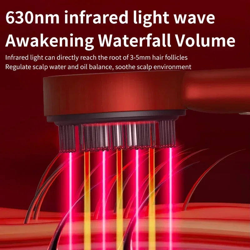 Vibrant Hair Red Light Therapy Massage Brush