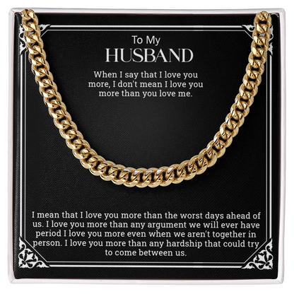 To My Husband | Cuban Link Chain