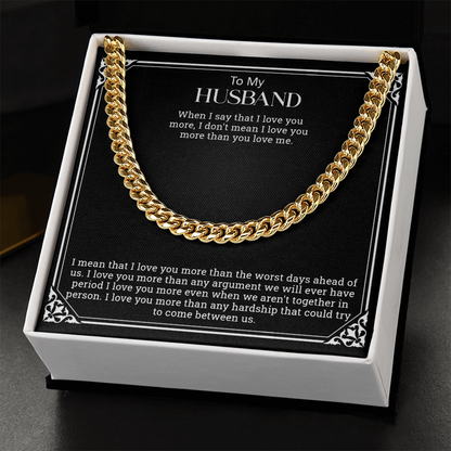 To My Husband | Cuban Link Chain