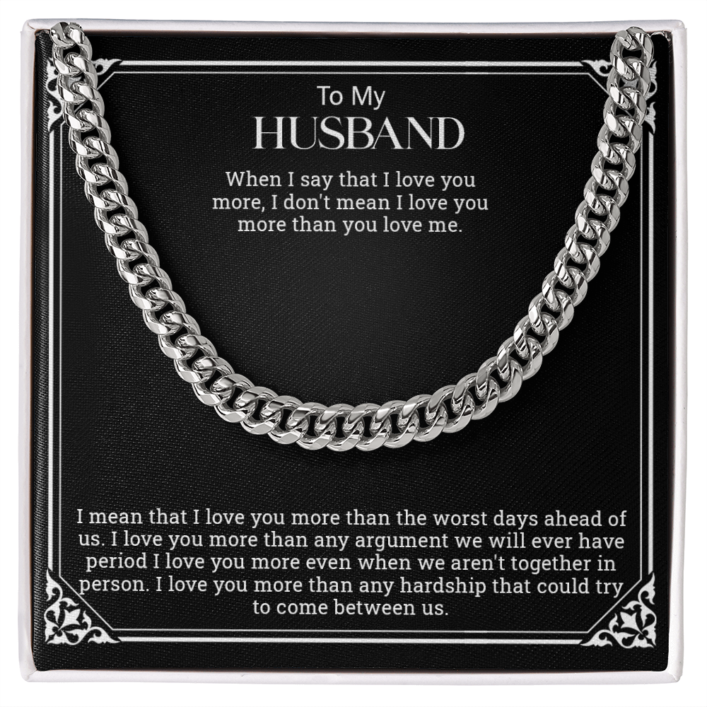 To My Husband | Cuban Link Chain